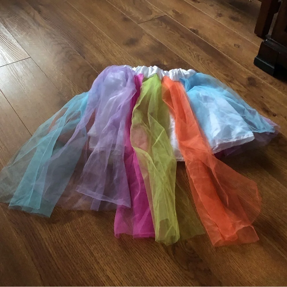 Girls dress up rainbow unicorn skirt